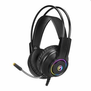 Marvo HG8935, sluchátka s mikrofonem, ovládání hlasitosti, černá, podsvícená, USB obraz