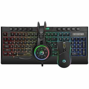 Marvo CM305, RGB sada klávesnice s herní myší a sluchátkami, CZ/SK, herní, membránová typ drátová (USB), černá, RGB obraz