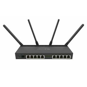 MIKROTIK RouterBOARD 4011iGS+5HacQ2HnD-IN + L5 (1, 4 GHz, 1 GB RAM, 10×GLAN, 1×SFP+, LCD, desktop, power supply) obraz
