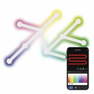 EMOS GoSmart RGBIC Bílé LED nástěnné svítidlo Lines 34W s WiFi, 9 kusů ZIW249R obraz