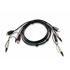 ATEN 2L-7D02UH KVM kabel Černá 1, 8 m 2L-7D02UH obraz