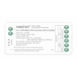 LED Solution Mi-Light MiBoxer WIFI+RF DMX přijímač 5v1 pro digitální LED pásky SPIW5 obraz