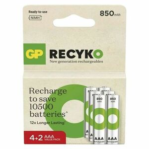 EMOS Nabíjecí baterie GP ReCyko 850 AAA (HR03), 6 ks B25186 obraz