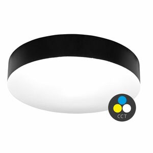 Ecolite LED svítidlo stropní kruh 50W 50cm 4250lm CCT IP44 černá WML500-CCT/50W/CR obraz