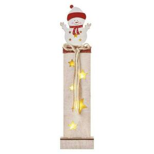 EMOS LED dekorace dřevěná - sněhulák, 46 cm, 2x AA, vnitřní, teplá bílá, časovač DCWW12 obraz