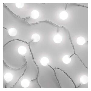 EMOS LED světelný cherry řetěz – kuličky 2, 5 cm, 4 m, venkovní i vnitřní, studená bílá, časovač D5AC01 obraz