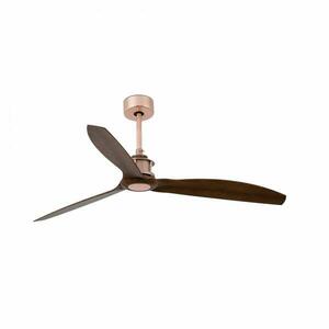 FARO JUST FAN M, měď/dřevo, stropní ventilátor s DC motorem obraz