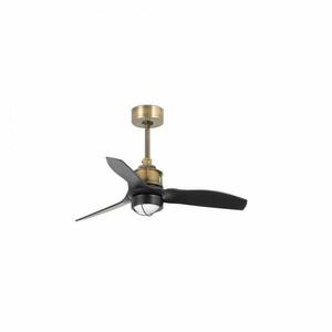 FARO JUST FAN XS LED, starozlatá/černá, stropní ventilátor 81cm obraz