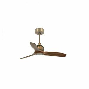 FARO JUST FAN XS, starozlatá/dřevo, stropní ventilátor 81cm obraz