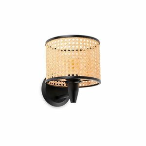 FARO MAMBO černá/ratan nástěnná lampa obraz