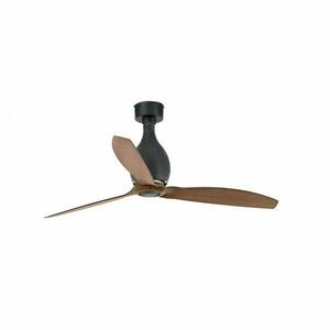 FARO MINI ETERFAN M, černá/dřevo, stropní ventilátor s DC motorem obraz