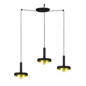 FARO WHIZZ závěsné svítidlo, černá/zlatá, 3L obraz