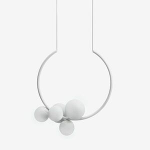 LUCIS závěsné svítidlo OHM 22, 1W LED 3000K sklo argento dorato opál ZL2.L1.O55.70M DALI2 DALI obraz