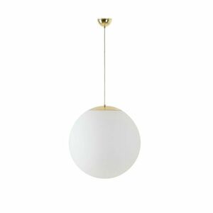 OSMONT ADR53046 ADRIA S4 závěsné skleněné svítidlo mosaz leštěná / bílá IP40 40W E27 obraz