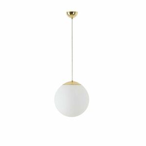 OSMONT ADR60336 ADRIA S2 závěsné skleněné svítidlo mosaz leštěná / bílá IP40 3000 K 20W LED obraz