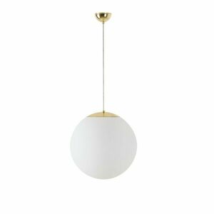 OSMONT ADR60345 ADRIA S3 závěsné skleněné svítidlo mosaz leštěná / bílá IP40 3000 K 27W LED obraz
