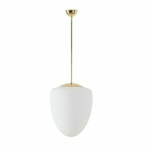 OSMONT AST42261 ASTRA P závěsné skleněné svítidlo mosaz leštěná / bílá IP40 40W E27 obraz
