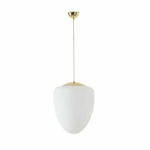 OSMONT AST49209 ASTRA S závěsné skleněné svítidlo mosaz leštěná / bílá IP40 40W E27 obraz