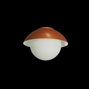 OSMONT LUK40005 LUKIDA 2 stropní/nástěnné skleněné svítidlo terakota / bílá IP65 25W E27 obraz