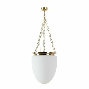 OSMONT MIR67970 MIRA R závěsné skleněné svítidlo mosaz leštěná / bílá IP40 4000 K 27W LED obraz