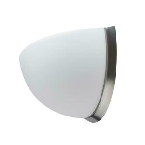 OSMONT NEL59463 NELA DL3 nástěnné skleněné svítidlo nerez broušená / bílá IP43 3000 K 13W LED obraz