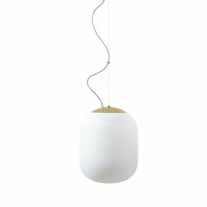 OSMONT TAN62848 TANIA L1 HP závěsné skleněné svítidlo mosaz leštěná / bílá IP40 4000 K 52W LED obraz