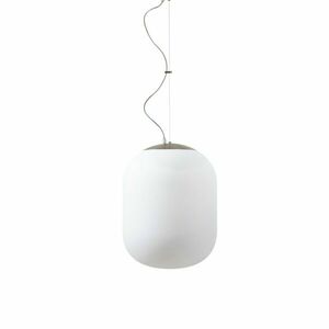 OSMONT TAN62856 TANIA L1 HP závěsné skleněné svítidlo nerez broušená / bílá IP40 4000 K 52W LED obraz