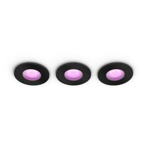 Philips HUE WACA Xamento podhledové LED svítidlo 3xGU10 5.7W 350lm 2000-6500K RGB IP44, černé obraz