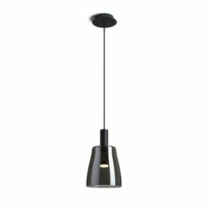 RED - DESIGN RENDL RENDL BELLINI M LED závěsná černá kouřové sklo 230V LED 5W 30° 3000K R13652 obraz