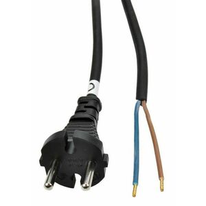 Solight flexo šňůra, 2x 1mm2, gumová, černá, 5m PF31 obraz