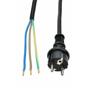 Solight flexo šňůra, 3x 1, 5mm2, gumová, černá, 2, 5m PF36 obraz