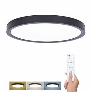 Solight LED osvětlení s dálkovým ovladačem Estela Black, 60W, 4500lm, 50cm, změna chromatičnosti, stmívatelné WO8020 obraz