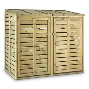 Waldbeck Ordnungshüter 2T, box na popelnice, 145 x 130 x 87 cm (ŠxVxH), 2 koše, FSC - borovice obraz