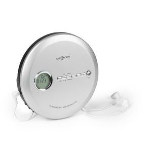 OneConcept CDC 100MP3 Discman Disc-Player, LCD ASP, zesilovač basů, 2x1, 5V; stříbrná barva obraz