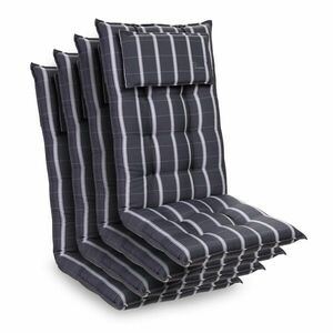 Blumfeldt Sylt, čalouněná podložka, podložka na židli, podložka na výše polohovací křeslo, polštář, polyester, 50 × 120 × 9 cm, 4x podložka obraz