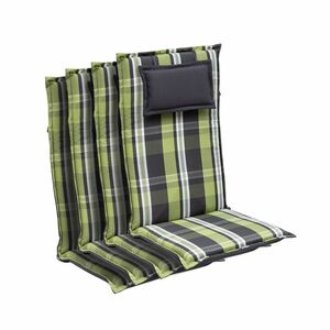 Blumfeldt Donau, polstry, polstry na židli, vysoké opěradlo, zahradní židle, polyester 50 x 120 x 6 cm, 4 x podložka obraz