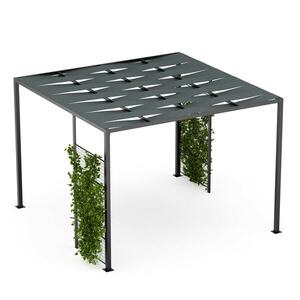 Blumfeldt Shade Cove GreenWall, pergola, 3 x 3 m, boční stěny, práškově lakovaná barva, odolná vůči povětrnostním vlivům obraz