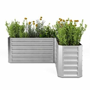 Blumfeldt High Grow vyvýšený záhon, tvar L, odolný vůči povětrnostním vlivům, odolný vůči korozi, robustní, 742 L obraz