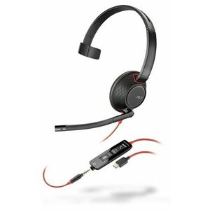 POLY Blackwire 5210 Sluchátka s mikrofonem Kabel Přes 207587-03 obraz