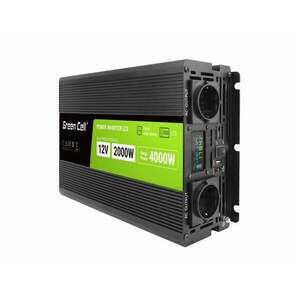 Green Cell Przetwornica napicia PowerInverter LCD 12 V INVGC12P2000LCD obraz