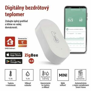 EMOS GoSmart Digitálny bezdrátový teplomer EGS0102 ZigBee obraz