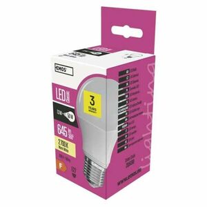 EMOS LED žiarovka Classic A60 / E27 / 7, 3W (50 W) / 645lm / teplá bílá obraz