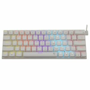 White Shark Gaming mechanical keyboard WAKIZASHI 2, red switch, US, white obraz