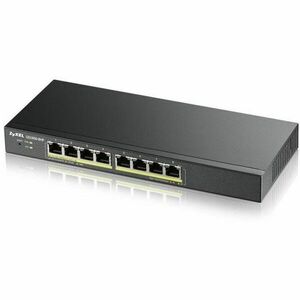 Zyxel GS1900-8HP, 8-port GbE L2 POE Smart Switch, 802.3at, desktop, fanless, 70 Watt obraz