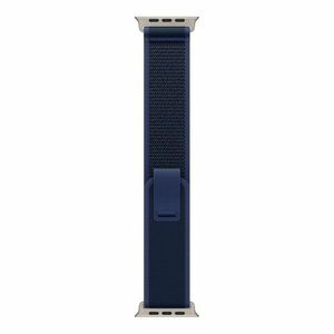Apple Watch 49mm Blue Trail Loop - M/L - Natural Titanium Finish obraz