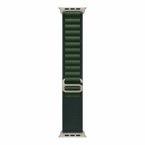 Apple Watch 49mm Dark Green Alpine Loop - Large - Natural Titanium Finish obraz