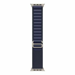 Apple Watch 49mm Navy Alpine Loop - Large - Natural Titanium Finish obraz