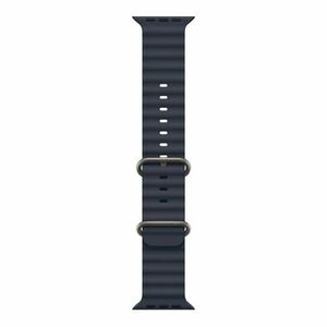 Apple Watch 49mm Navy Ocean Band - Natural Titanium Finish obraz
