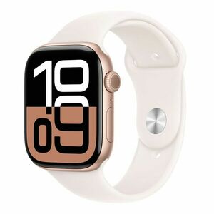 Apple Watch Series 10 GPS 46mm Rose Gold Aluminium Case with Light Blush Sport Band - M/L obraz