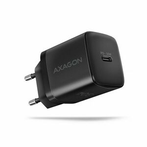 AXAGON ACU-PD30, Sil nabíjačka do siete 30W, 1x port USB-C, PD3.0/PPS/QC4+/SFC/AFC/Apple, černá obraz